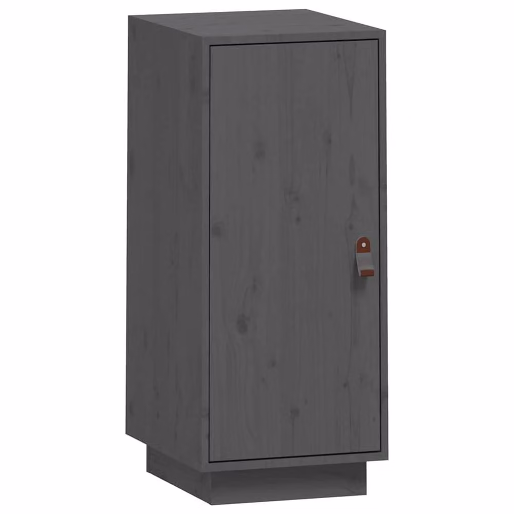 Berkfield Home Grey Solid Wood Pine Sideboard W/D/H: 34 x 40 x 75 cm – 3