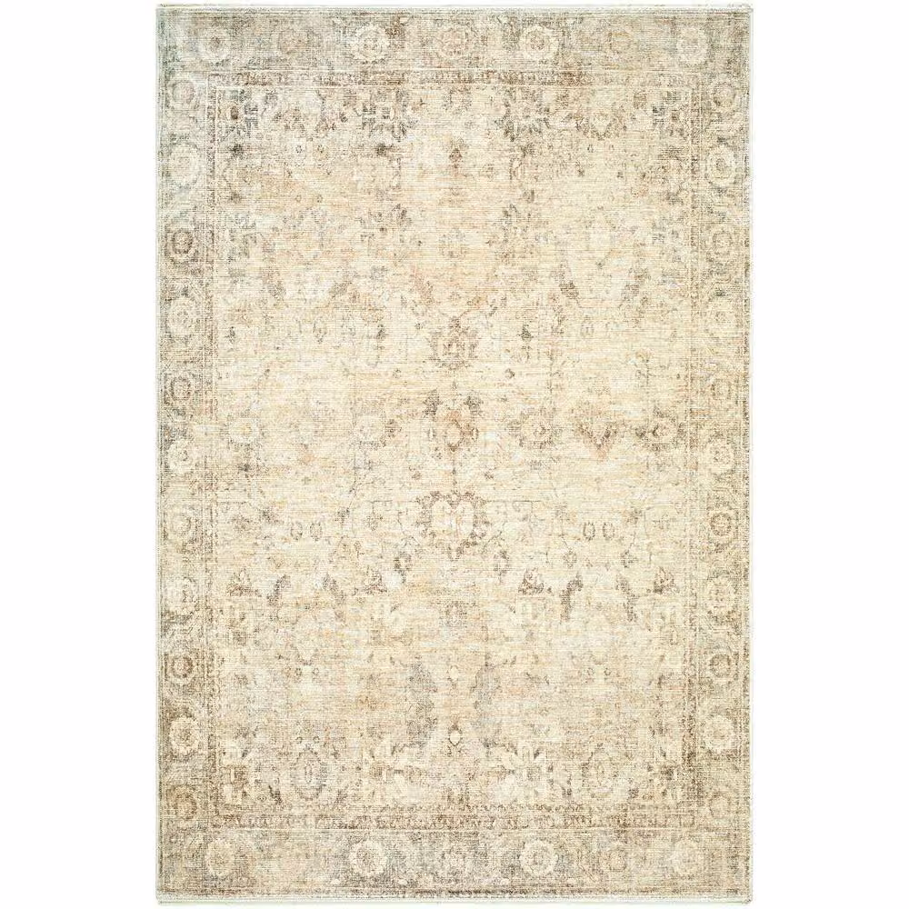 Livabliss Galey Alix Fetscher II Vintage Beige and Green Traditional Fringe Living Room Rug, W: 200 cm, D: 290 cm – 2