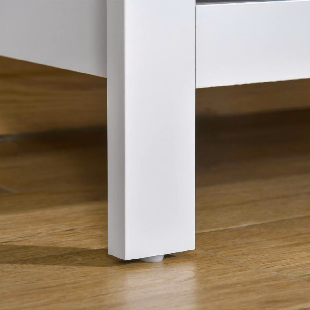 STILVORA 5 Drawer Chest of Drawers with Metal Handles in White – 3