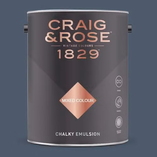 Craig & Rose 1829 Paint Stop Chalky Emulsion in Paynes Grey, 5 l
