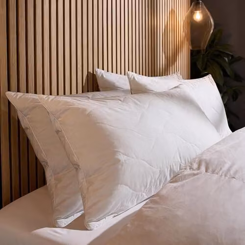 Snuggledown Luxury Cotton Quilted Pillows 4 Pack, White, W/H: 74 x 48 cm – 1