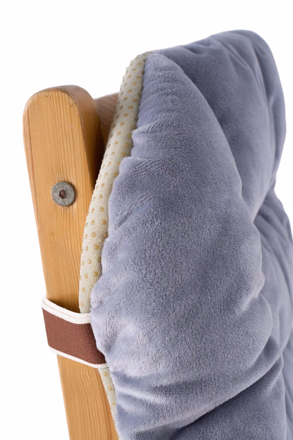 Living and Home Soft Plush Anti-Slip Seat Cushion with Elastic Straps in Grey – 4