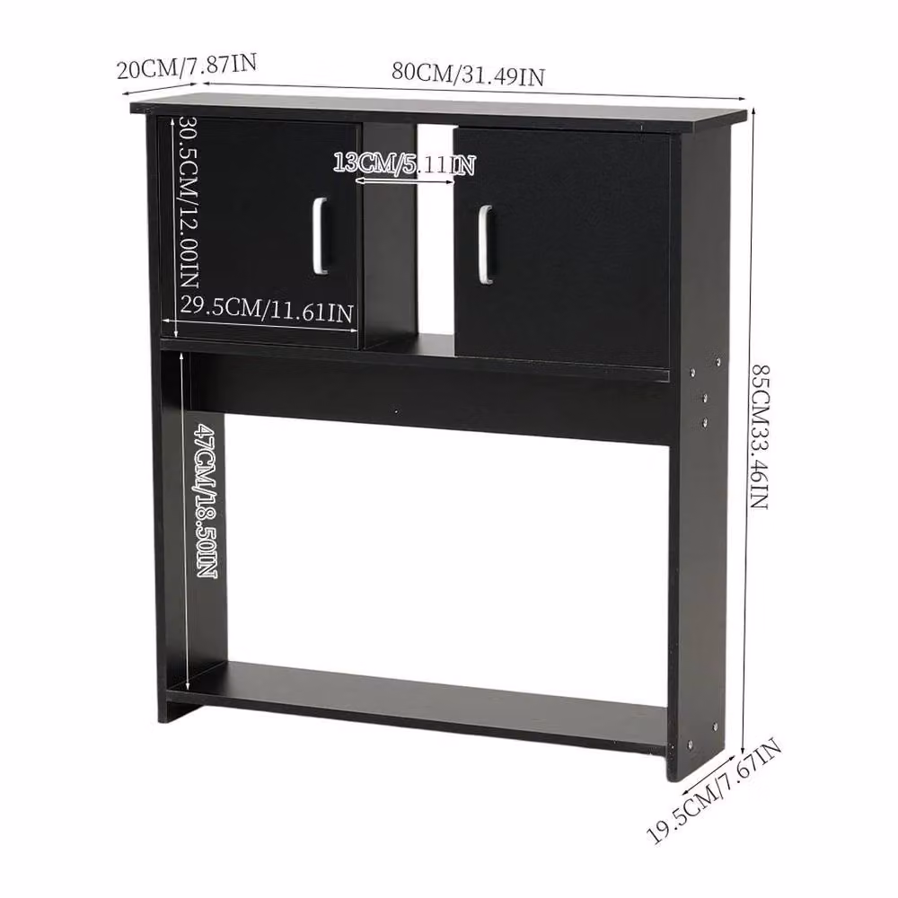 FORGEVIO Black Modern Wood Console Table – 2