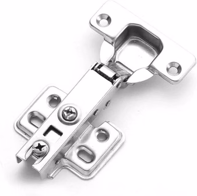 VOGREX 20-Piece Set of 35mm Full Overlay Soft Close Concealed Cup Cabinet Hinges in Silver – 1