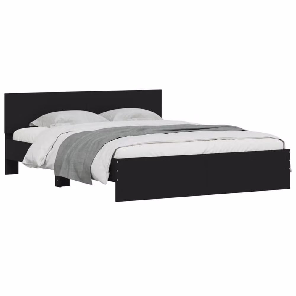 Berkfield Home Black Bed Frame W/D/H: 140 x 200 cm – 3