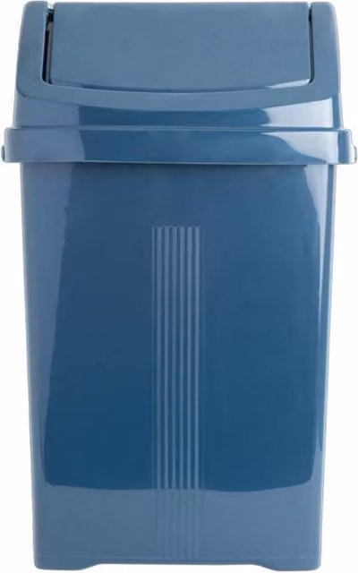 Casa 50L Blue Plastic Swing Bin