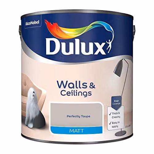 Dulux Matt Dispersion Emulsion Paint in Beige, 2.5 Litres – 2