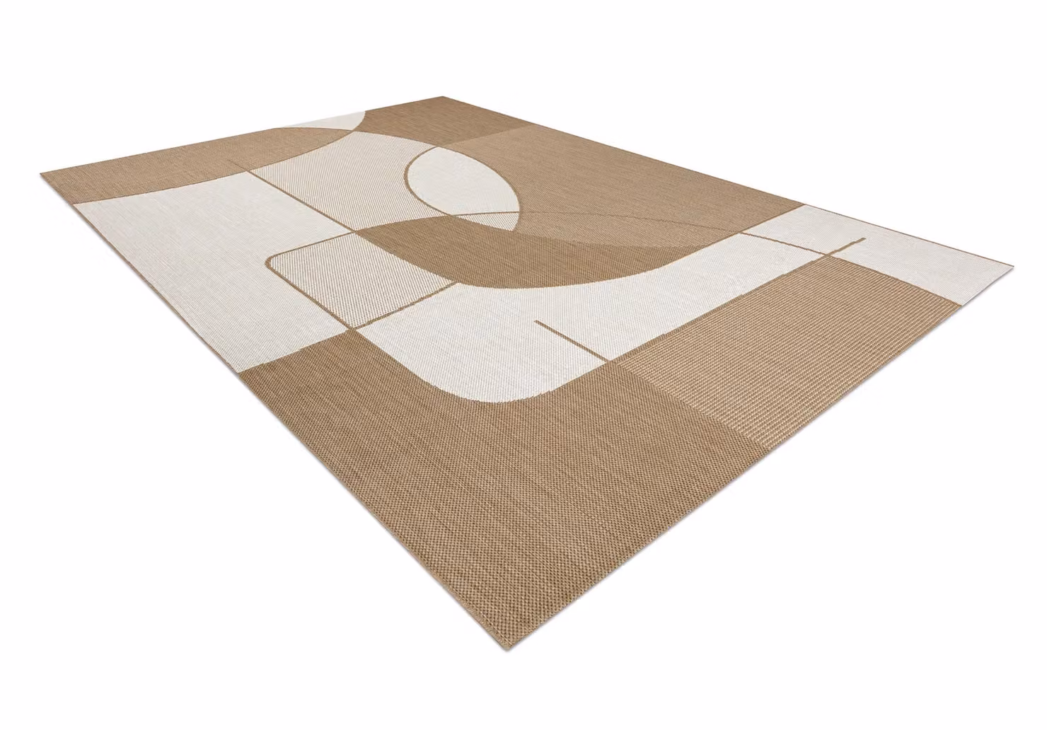 RugsX Beige Flat Weave Rectangular Rug, W/D/H: 170 x 120 x 0.6 cm – 2