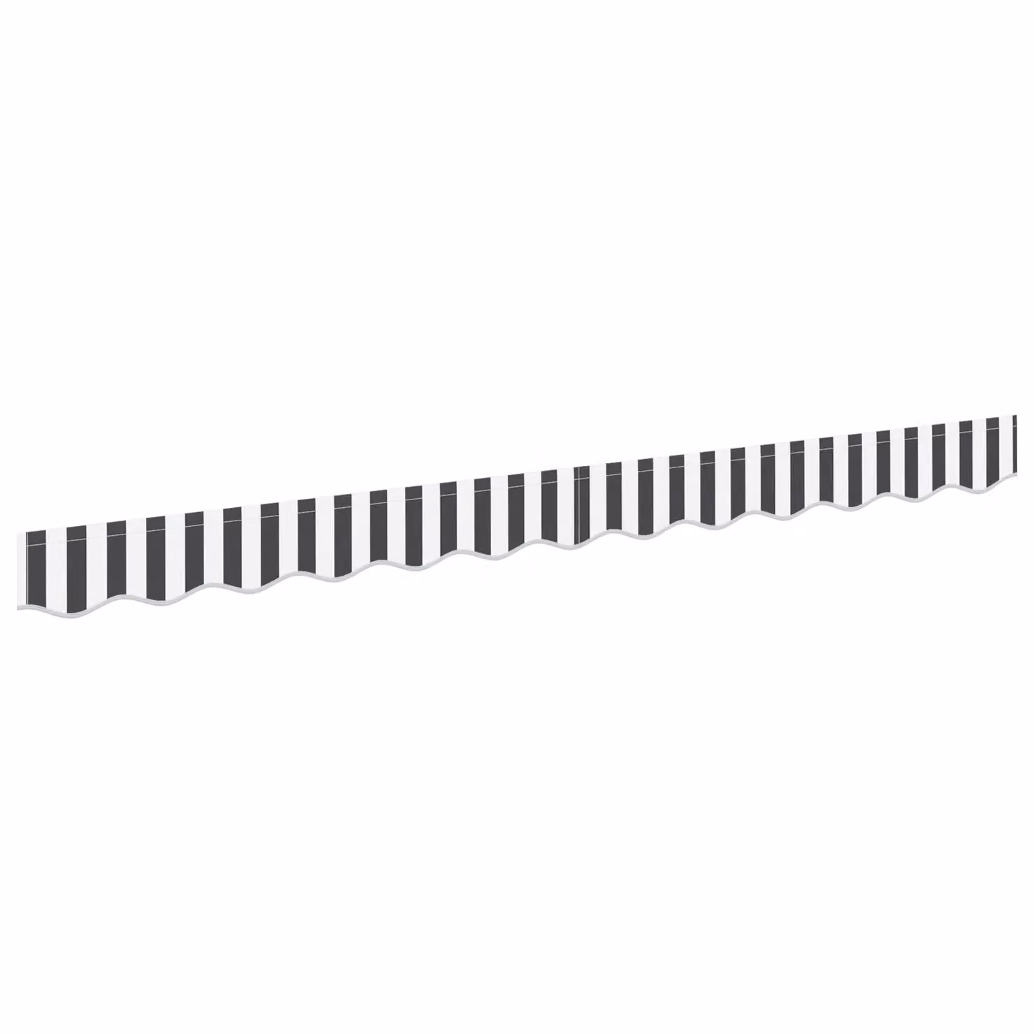 Berkfield Home Awning Valance for 2.5 m Frame, Anthracite and White, W: 230 cm, H: 20 cm – 2