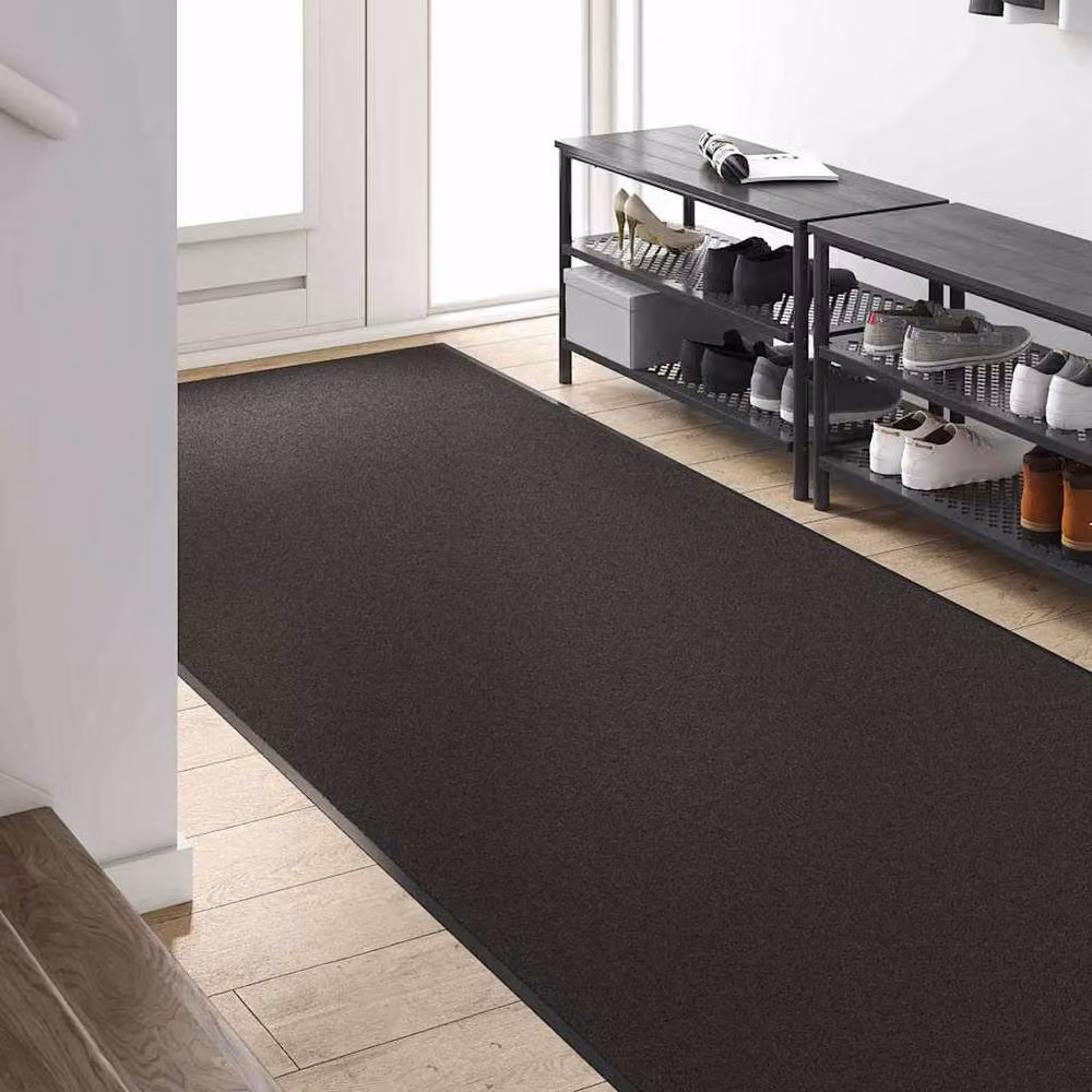 Berkfield Home Washable Non-Slip Doormat, Black, W: 120 cm, D: 150 cm – 3