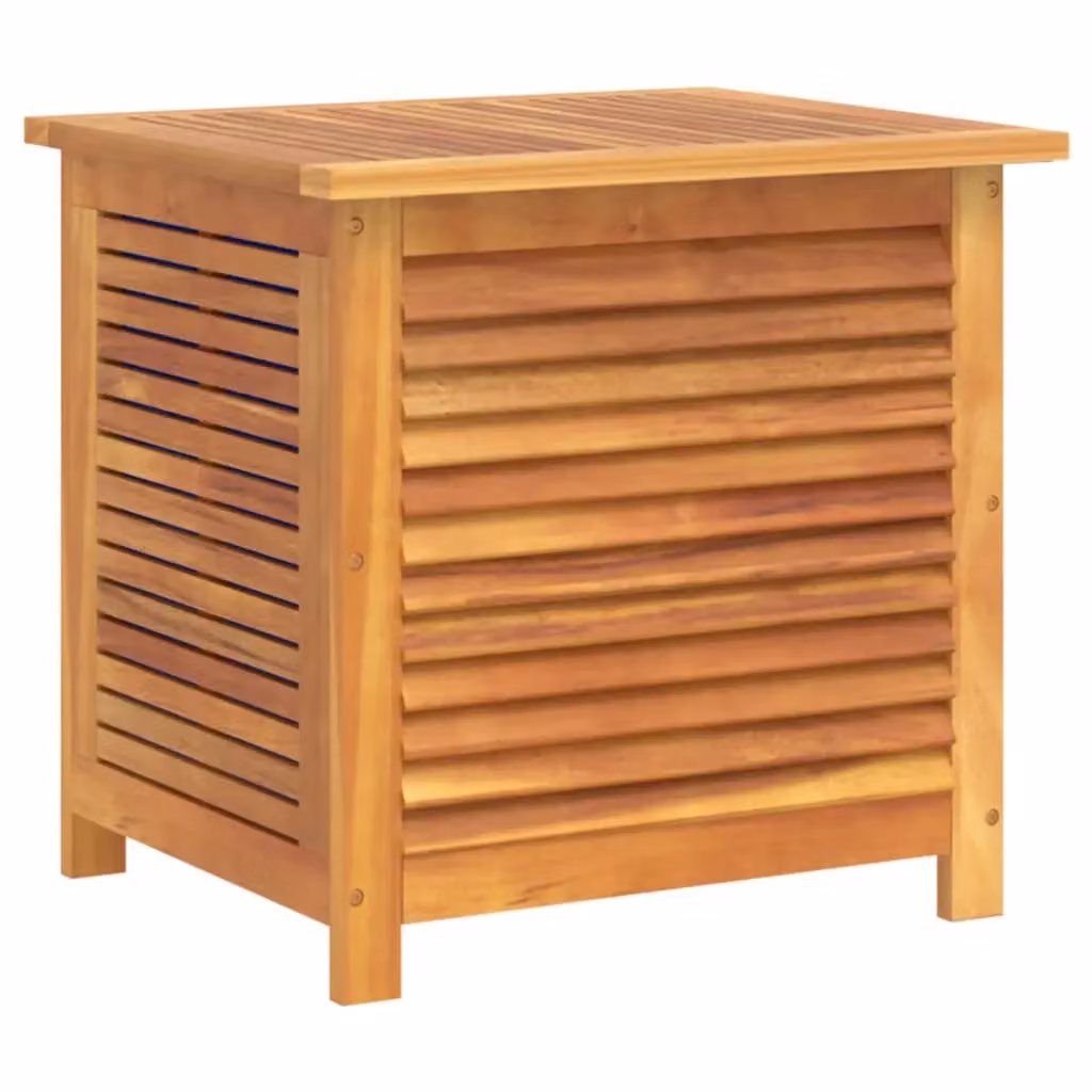 Berkfield Home Garden Louver Storage Box in Brown Solid Acacia Wood, W/D/H: 60 x 50 x 56 cm – 2