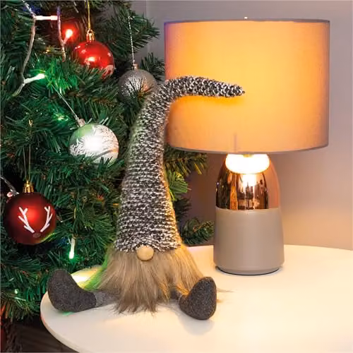 St Helens Home & Garden Lars the Christmas Gonk Tabletop Decoration in Grey and Multicolour – 6