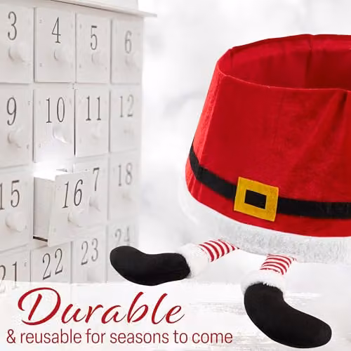 Deko Trends Christmas Tree Skirt in Red Santa and Multicolour – 5