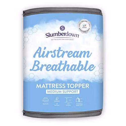 Slumberdown Airstream Mattress Topper, King Size, White – 1