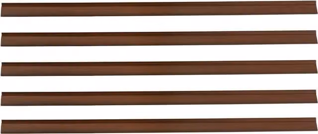 Living and Home 5 Piece Brown PVC Garden Fence Privacy Screen Panel Slat Strips