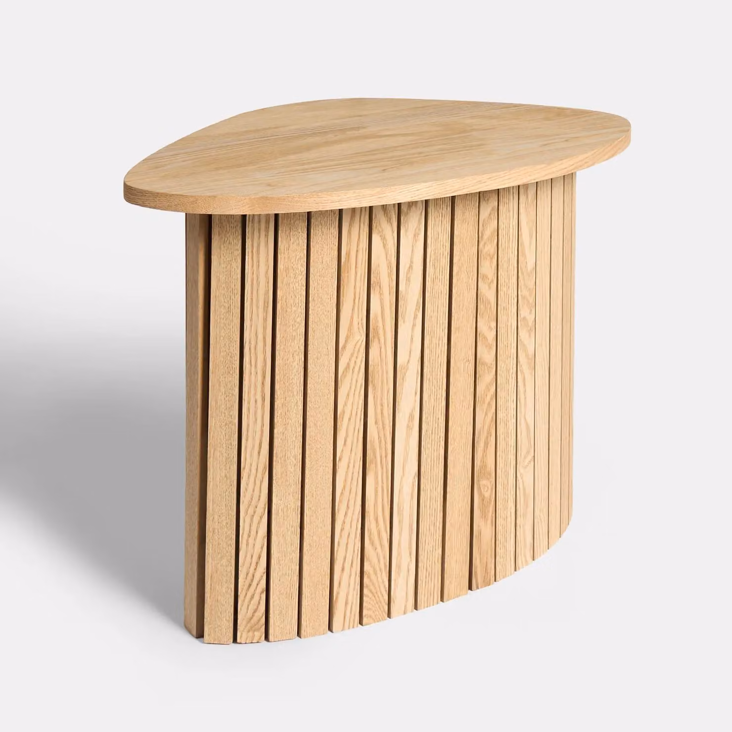 OHS Madison Ribbed Round Side Table in Light Oak – 3
