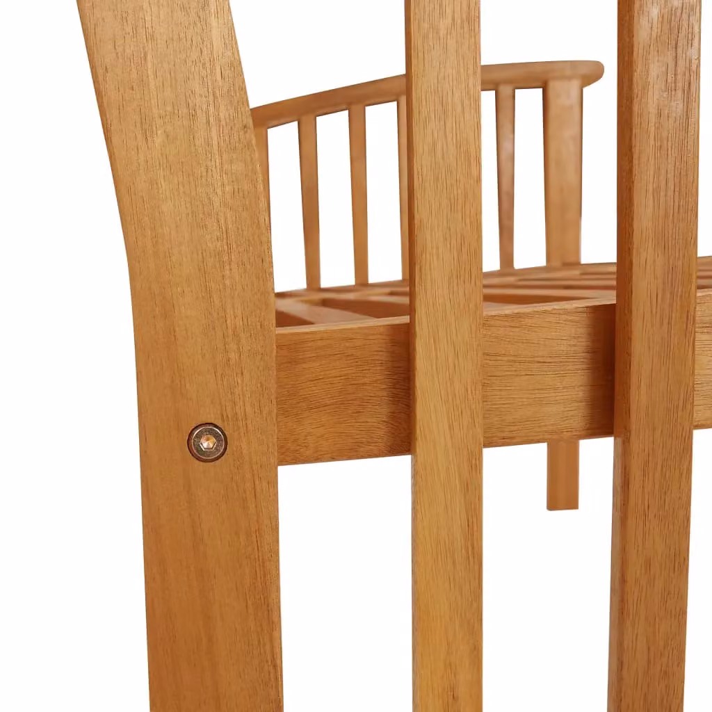Berkfield Home Garden Bench in Brown Solid Oiled Acacia Wood, Width: 119 cm – 3