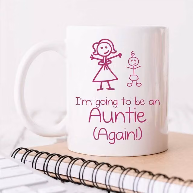 60 Second Makeover I'm Going To Be An Auntie Again Ceramic Mug in White