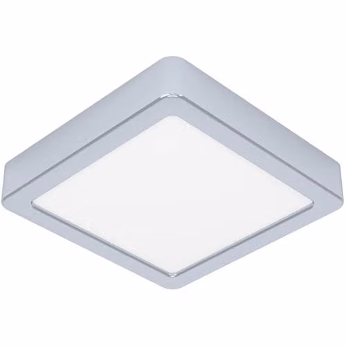 Loops Modern Square LED Ceiling Light in Chrome, W/D/H: 15 x 15 x 15 cm