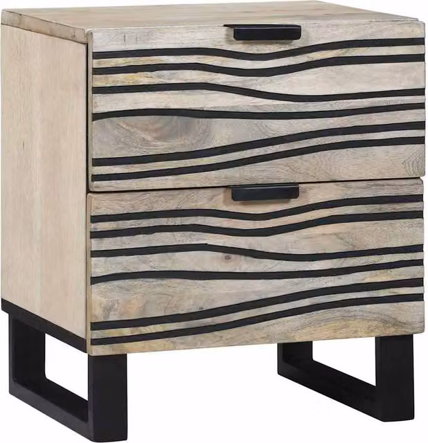 Berkfield Home Bedside Tables with Drawer, 2 Piece Set, Walnut, W: 40 cm, D: 33.5 cm, H: 46 cm – 1
