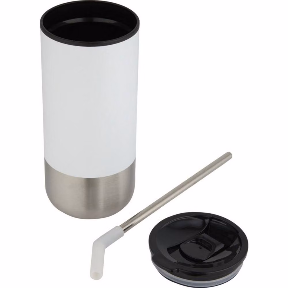 Floso Grayson Plain White Tumbler, 480ml – 2