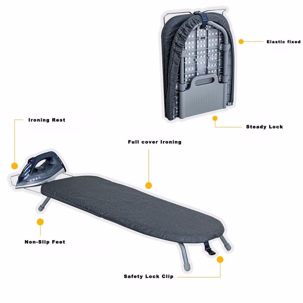 Havendro Grey Foldable Ironing Board with Cover and Iron Rest – 2