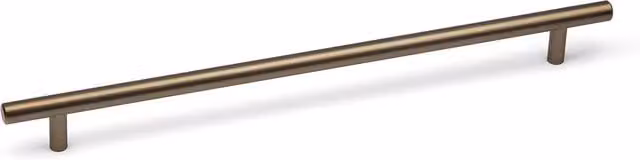 Handle & Home Brushed Gold and Brown T Bar Kitchen Cabinet Handles in Stainless Steel, Length: 348 mm