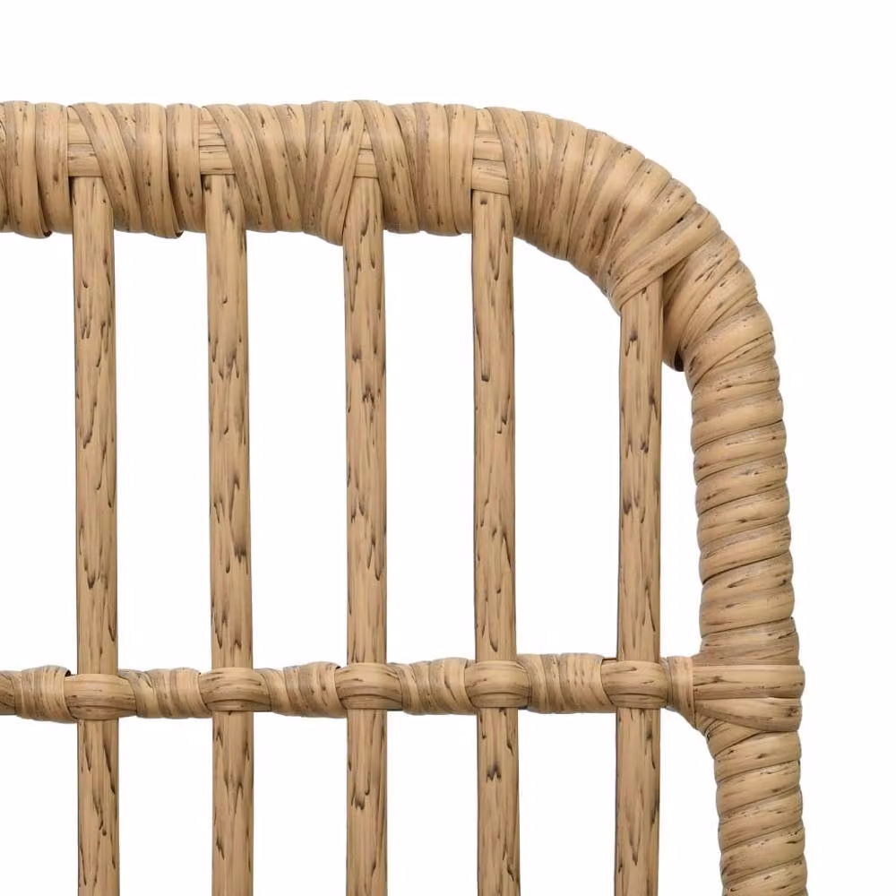 Berkfield Home Set of 2 Modern Poly Rattan Garden Chairs with Armrests in Tan Oak – 2