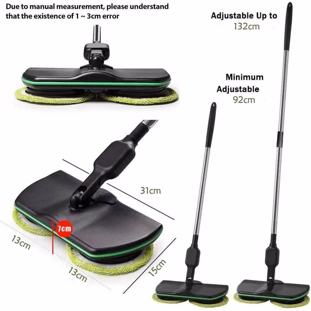 SPETLEK Cordless Rechargeable Electric Spinning Mop in Black – 3