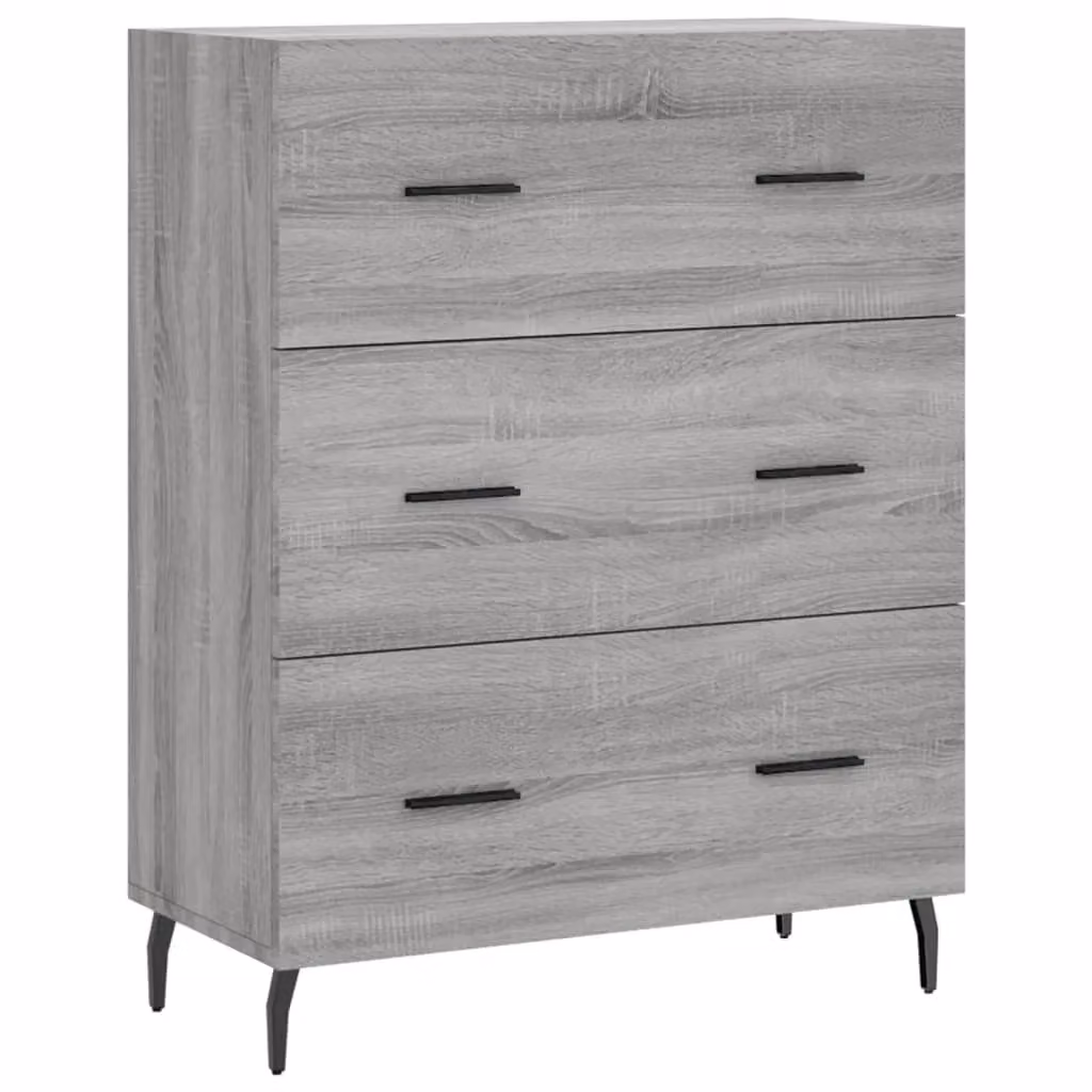 Berkfield Home Grey Sonoma Sideboard, W: 69.5 cm, D: 34 cm, H: 90 cm – 2
