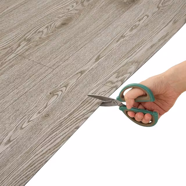Kidkid Self-Adhesive Rustic Wood Look Plank Flooring Sticker, Grey