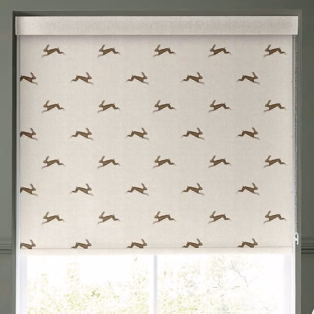 Emily Bond Alice Translucent Made to Measure Roller Blind in Stone
