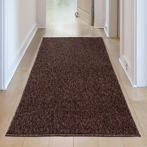 THE RUGS Flex Collection Modern Low Pile Area Rug, Brown, W: 80 cm, D: 150 cm – 3