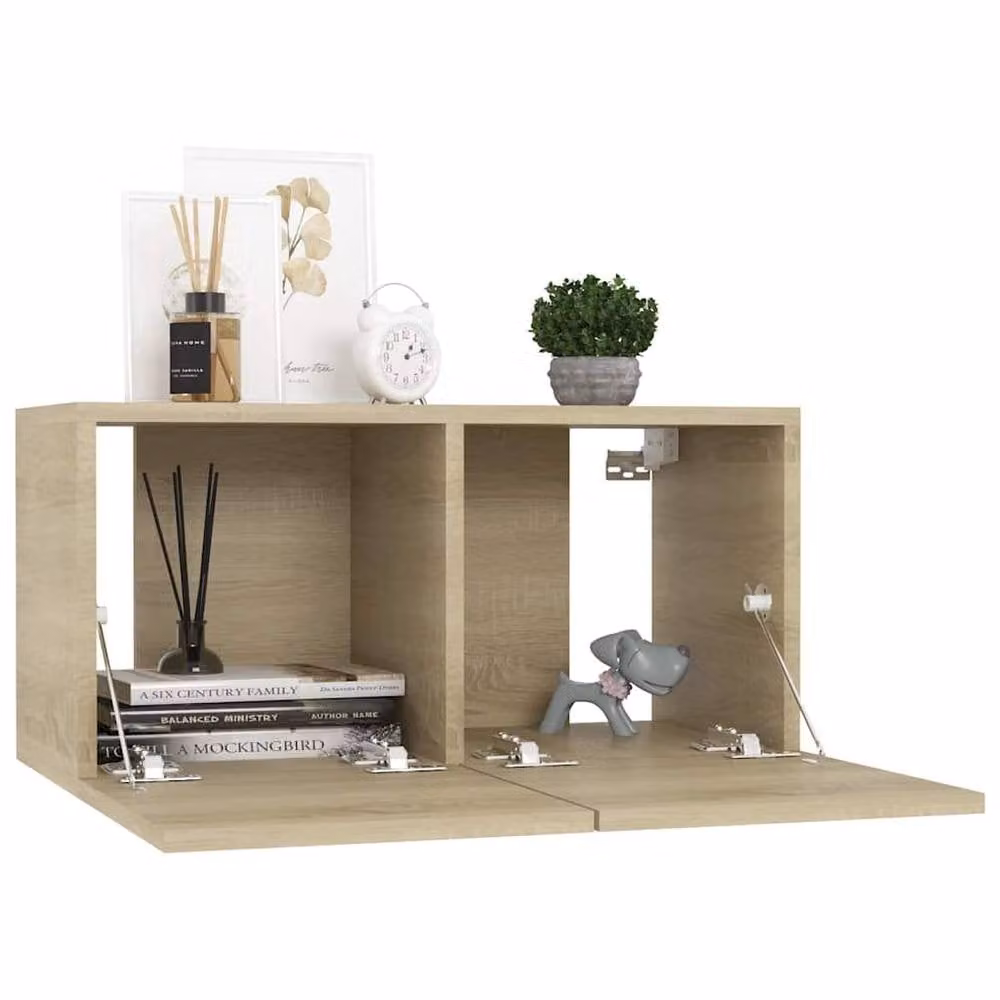 Berkfield Home 10 Piece Sonoma Oak TV Cabinet Set in Brown
