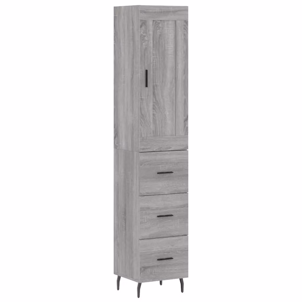 Berkfield Home Grey Sonoma Highboard, W/D/H: 34.5 x 34 x 180 cm – 2