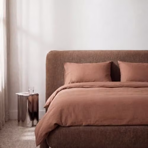 Bedable Brown 100% Cotton Percale Deep Fitted Sheet, 300 Thread Count, W/D/H: 140 x 200 x 36 cm – 2