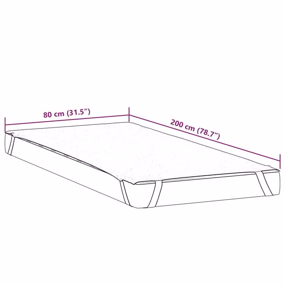 Berkfield Home Waterproof White Microfibre Mattress Protector W/D/H: 80 x 200 cm – 3