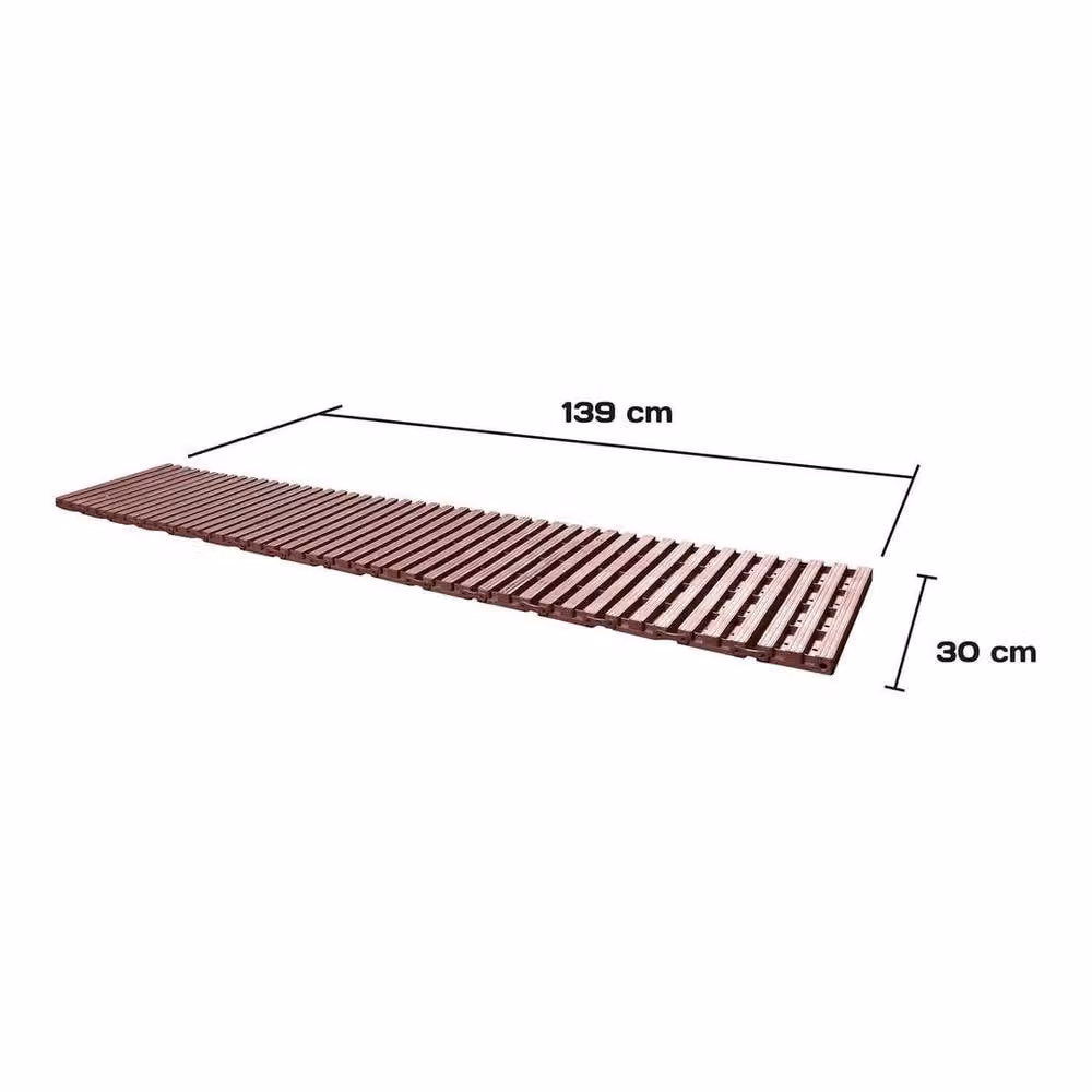 FLAVORA Foldable Instant Garden Path Track Plastic Roll, Brown, W: 52 cm, L: 137 cm – 2