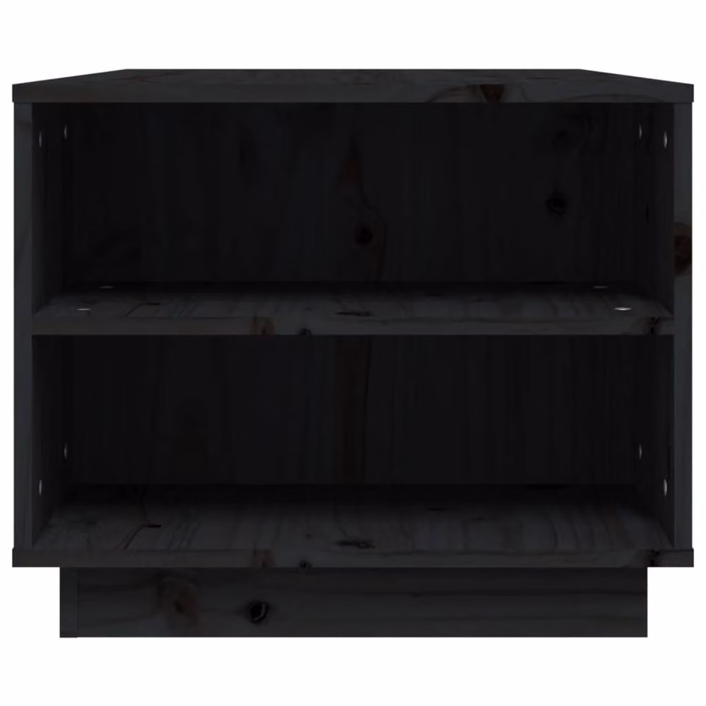 Berkfield Home Black Rustic Solid Wood Pine Coffee Table W/D/H: 90 x 49 x 40.5 cm – 5