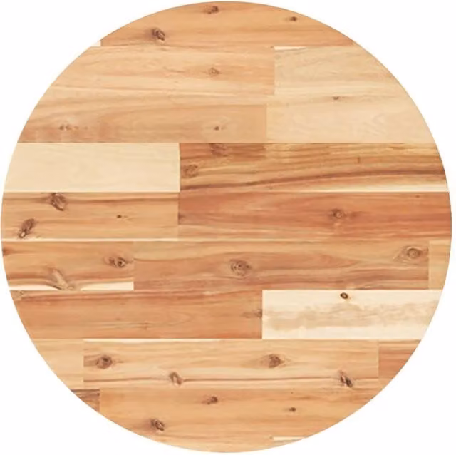 Berkfield Home Round Acacia Solid Wood Table Top in Brown, Diameter: 50 cm, Height: 4 cm