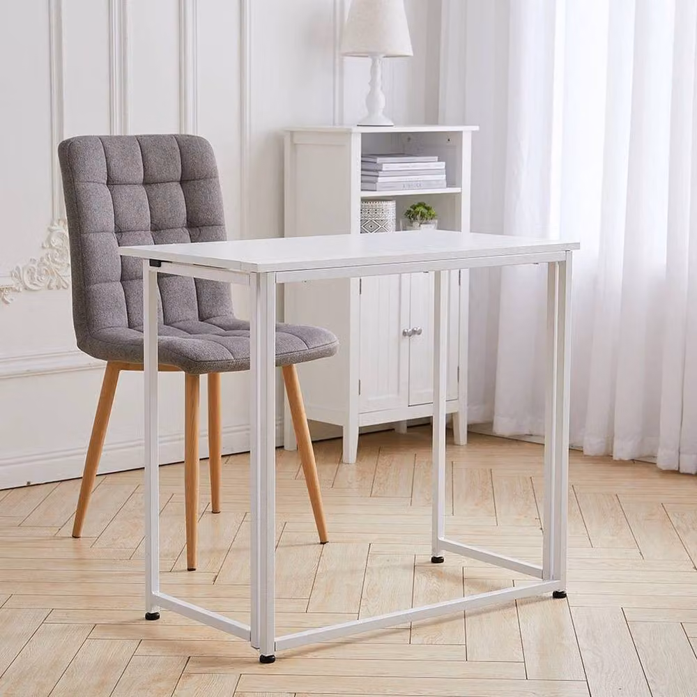 KORVIXA White Foldable Writing Desk and Laptop Table, W/D/H: 100 x 100 cm – 2