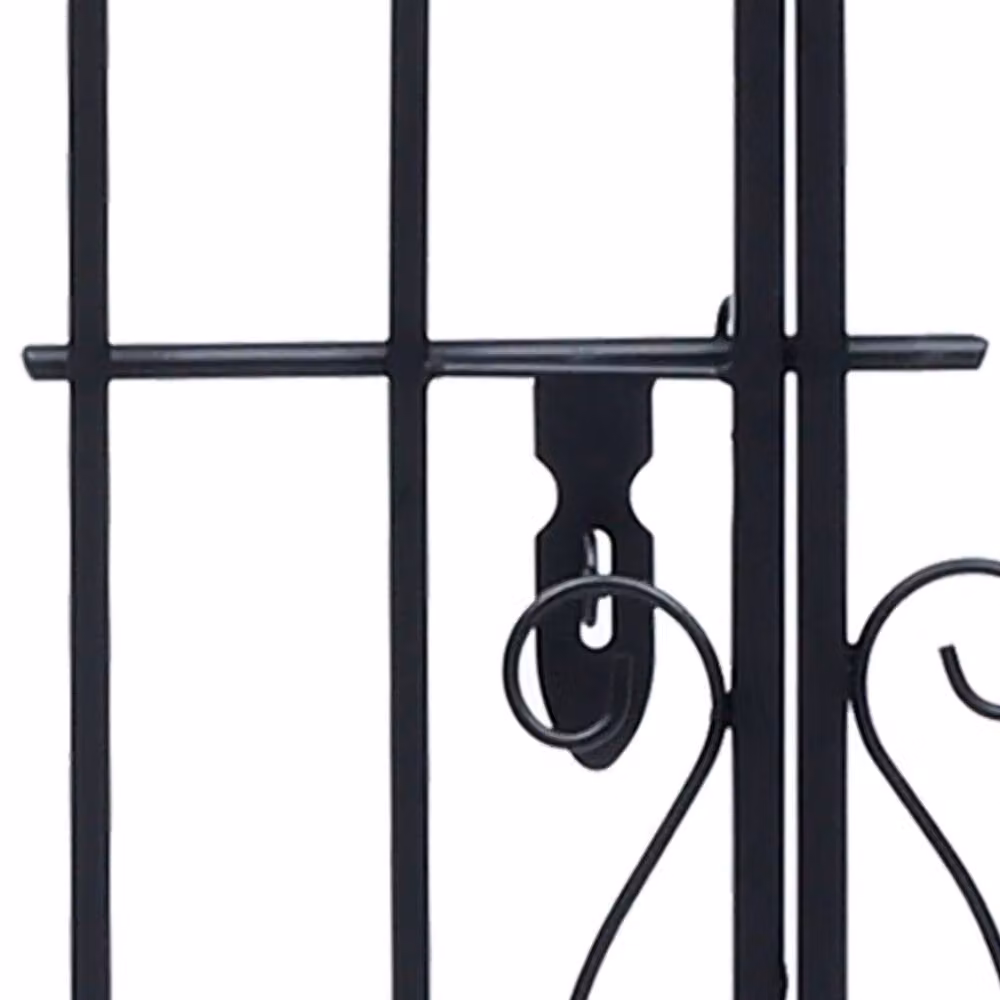 Berkfield Home Ornamental Wrought Iron Garden Gate, Black, W/D/H: 122 x 20.5 x 100 cm – 4