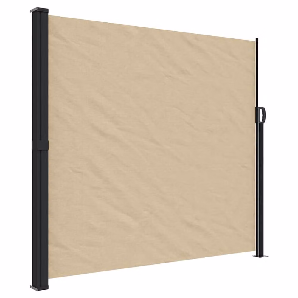 Berkfield Home Retractable Side Awning in Beige, Wall-Mounted Polyester Manual Pull Design, W/H: 500 x 180 cm – 2