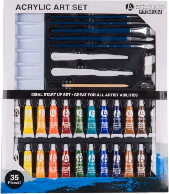 Art Studio Premium Multicolour Acrylic Art Set in Plastic