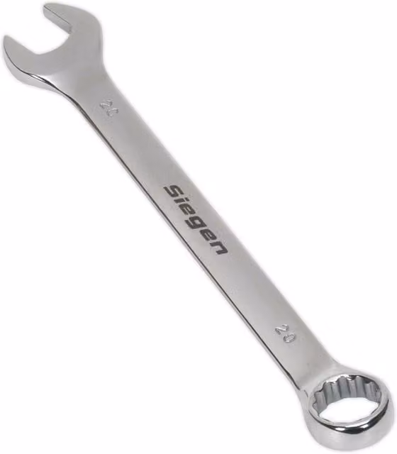 Loops 20mm Combination Spanner in Silver Chrome Vanadium
