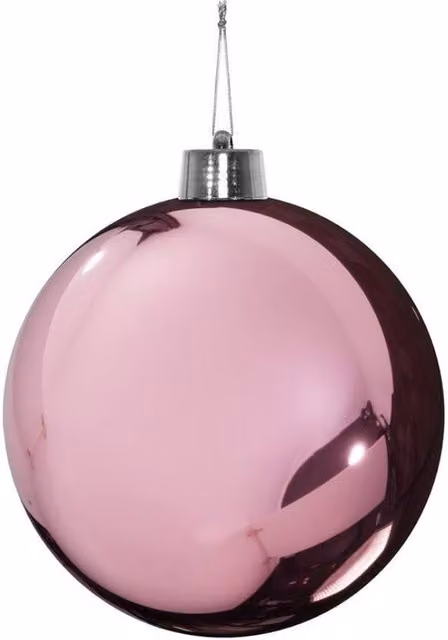 KDMD Pink Shiny Shatterproof Round Christmas Bauble, Diameter: 20 cm