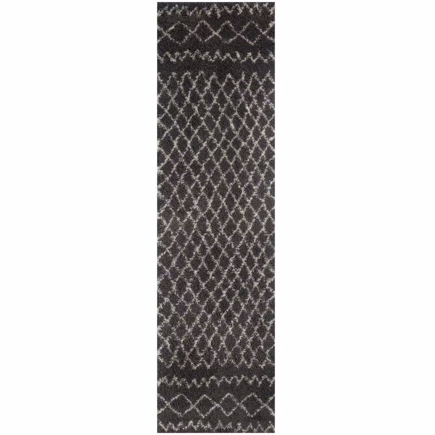 THE RUGS Soft Tangier Moroccan High Pile Shaggy Rug in Dark Grey, W: 60 cm, L: 110 cm – 4
