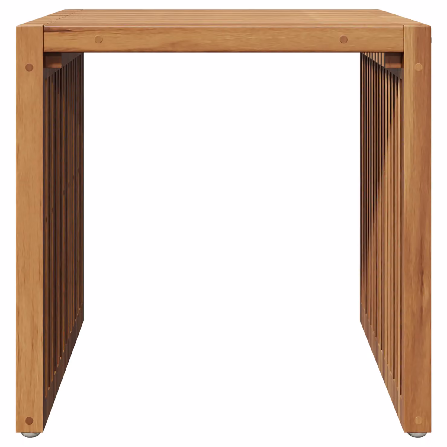 Berkfield Home Brown Teak Solid Wood Garden Side Table W/D/H: 42.5 x 45 x 45 cm – 5