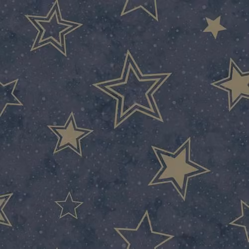 Holden Decor Stardust Star Themed Wallpaper with Smooth Finish in Midnight Blue and Gold