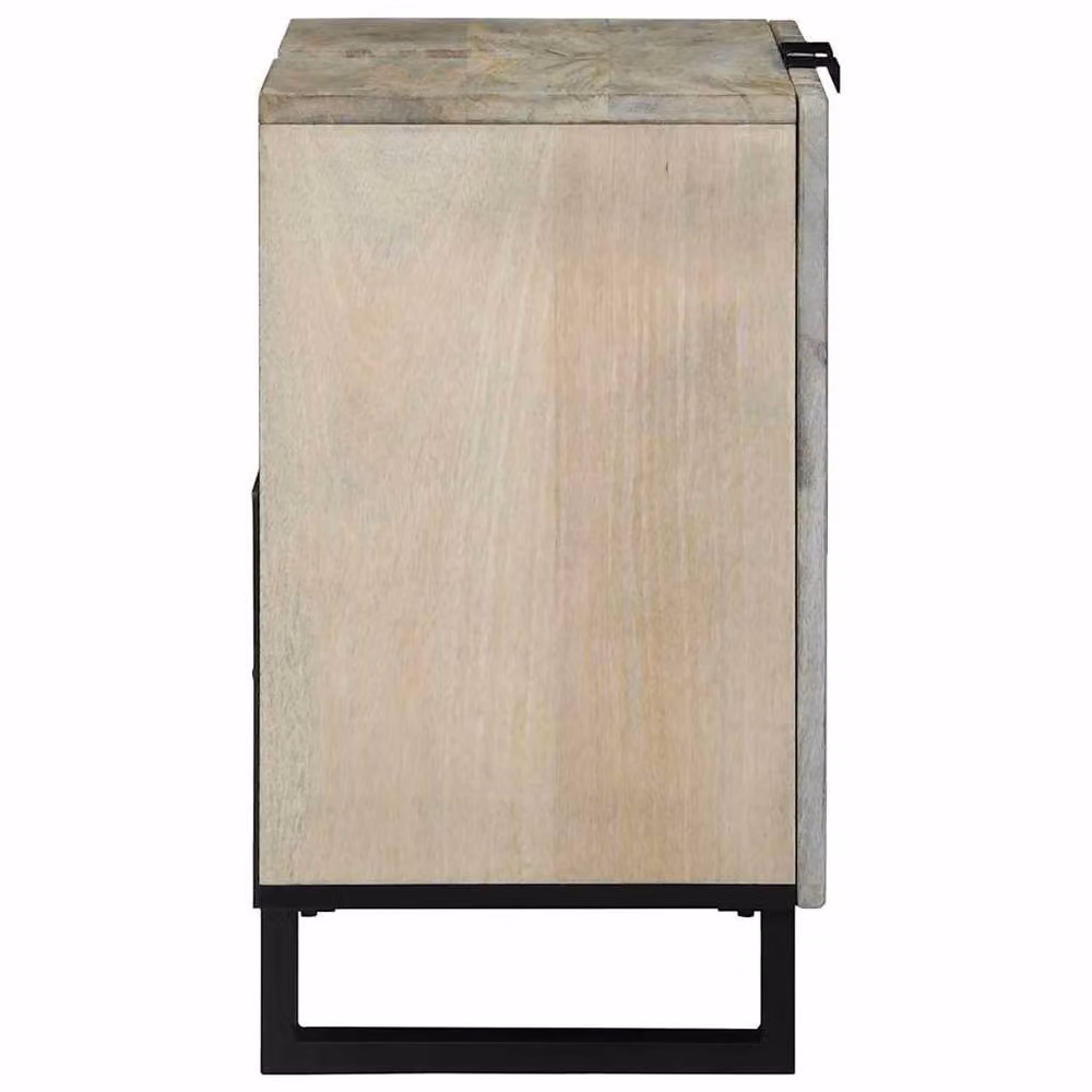 Berkfield Home Modern Freestanding Bathroom Sink Cabinet with Internal Shelves and Hinged Doors in Brown and Black, W: 62 cm – 3